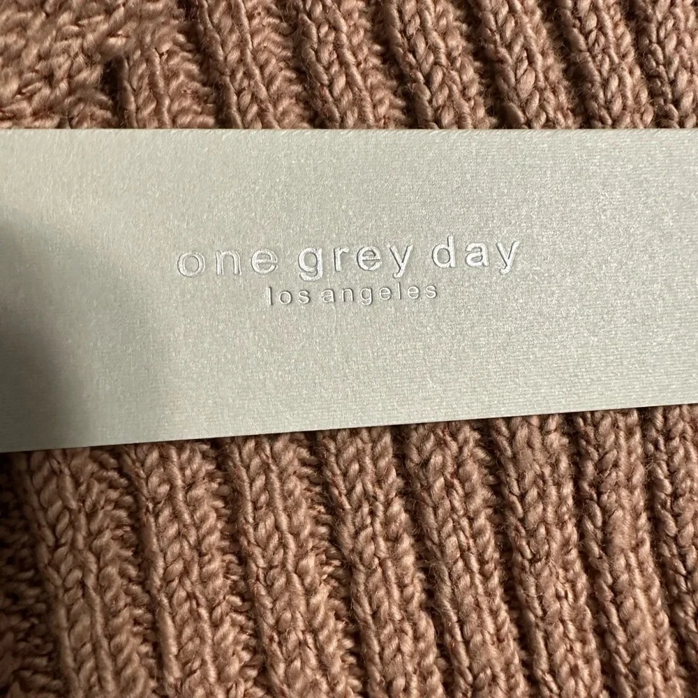 One Grey Day Revolve Nolan Ribbed Knit One Shoulder Tank, Size Medium (v) - Picture 6 of 9